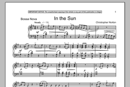 page one of In The Sun (Piano Solo)