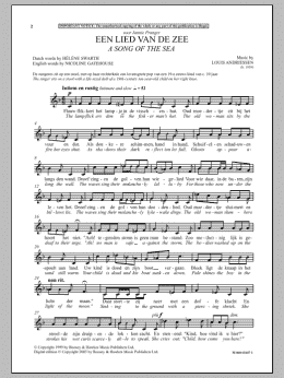 page one of Een Lied Van De Zee (A Song Of The Sea) (Vocal Solo)