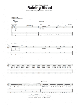 page one of Raining Blood (Guitar Tab)