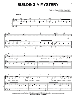 page one of Building A Mystery (Piano & Vocal)