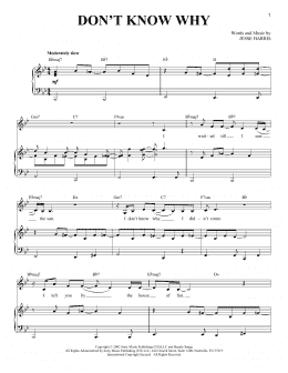 page one of Don't Know Why (Piano & Vocal)