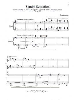 page one of Samba Sensation (Piano Duet)