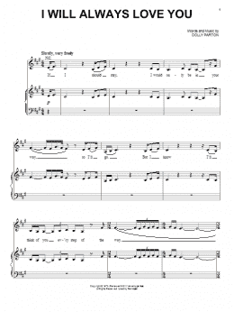 page one of I Will Always Love You (Piano & Vocal)