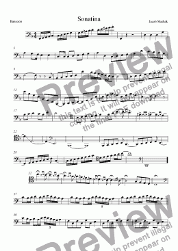 page one of Petite Sonatinas De Noel Pour Mes Amis - Bassoon