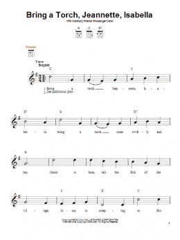 page one of Bring A Torch, Jeannette, Isabella (Ukulele)