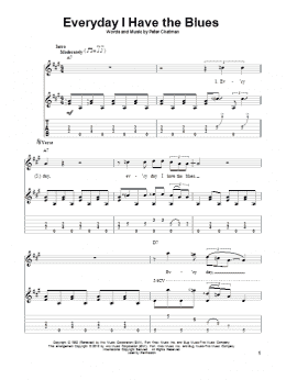 page one of Everyday I Have The Blues (Solo Guitar)
