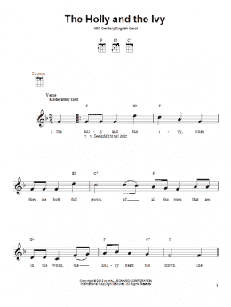 page one of The Holly And The Ivy (Ukulele)