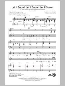 page one of Let It Snow! Let It Snow! Let It Snow! (adapted by Mark Brymer) (2-Part Choir)