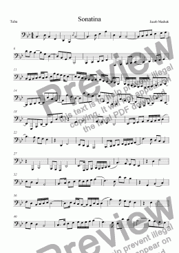 page one of Petite Sonatinas De Noel Pour Mes Amis - Tuba