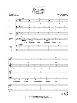 page one of Rosanna (arr. David Lawson) (SATTBB Choir)
