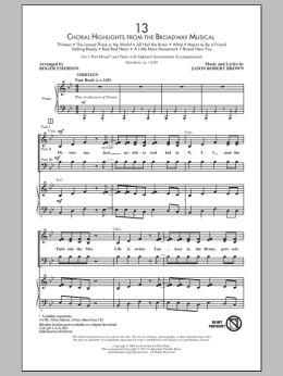 page one of 13 (Choral Highlights From The Broadway Musical) (arr. Roger Emerson) (3-Part Mixed Choir)