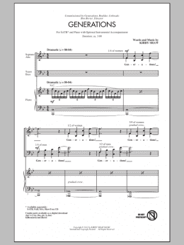page one of Generations (SATB Choir)