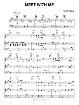 page one of Meet With Me (Piano, Vocal & Guitar Chords (Right-Hand Melody))