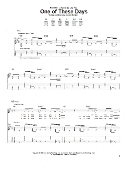 page one of One Of These Days (Guitar Tab)