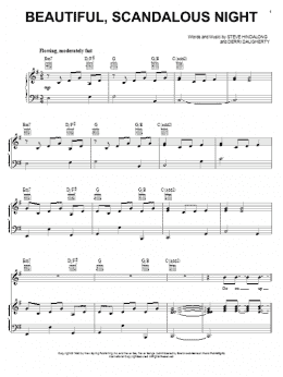 page one of Beautiful, Scandalous Night (Piano, Vocal & Guitar Chords (Right-Hand Melody))