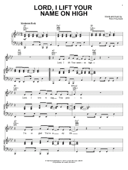 page one of Lord, I Lift Your Name On High (Piano, Vocal & Guitar Chords (Right-Hand Melody))