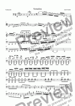 page one of Petite Sonatinas De Noel Pour Mes Amis - Violoncello