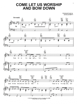 page one of Come Let Us Worship And Bow Down (Piano, Vocal & Guitar Chords (Right-Hand Melody))