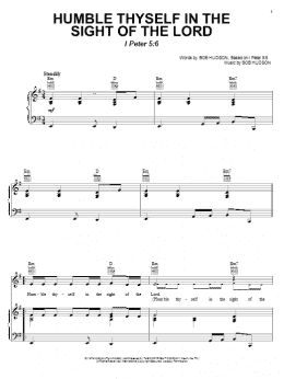 page one of Humble Thyself In The Sight Of The Lord (Piano, Vocal & Guitar Chords (Right-Hand Melody))