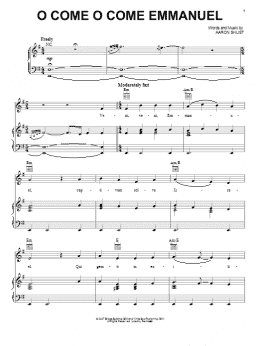 page one of O Come O Come Emmanuel (Piano, Vocal & Guitar Chords (Right-Hand Melody))