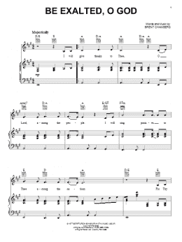 page one of Be Exalted, O God (Piano, Vocal & Guitar Chords (Right-Hand Melody))