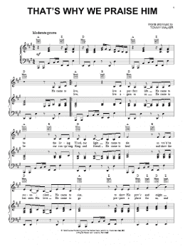 page one of That's Why We Praise Him (Piano, Vocal & Guitar Chords (Right-Hand Melody))