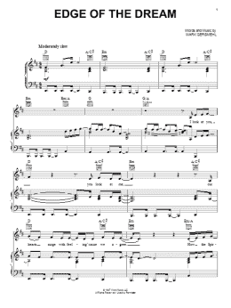 page one of Edge Of The Dream (Piano, Vocal & Guitar Chords (Right-Hand Melody))