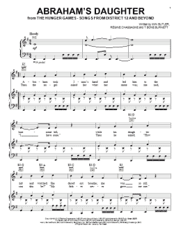 page one of Abraham's Daughter (Piano, Vocal & Guitar Chords (Right-Hand Melody))