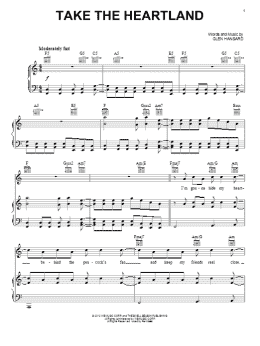 page one of Take The Heartland (Piano, Vocal & Guitar Chords (Right-Hand Melody))