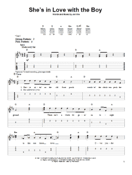page one of She's In Love With The Boy (Easy Guitar Tab)
