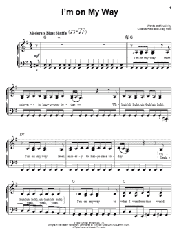 page one of I'm On My Way (Easy Piano)