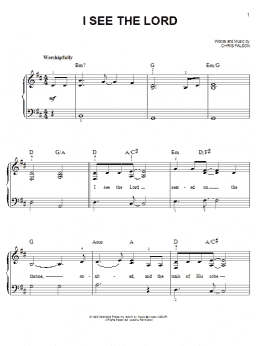 page one of I See The Lord (Easy Piano)