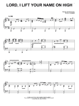 page one of Lord, I Lift Your Name On High (Piano Solo)