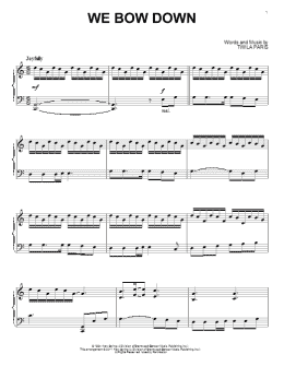 page one of We Bow Down (Piano Solo)