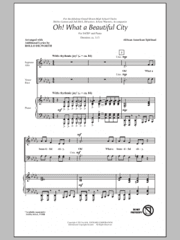page one of Oh, What A Beautiful City (SATB Choir)