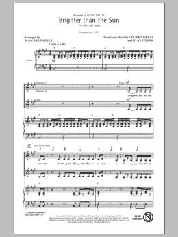 page one of Brighter Than The Sun (arr. Alan Billingsley) (SSA Choir)