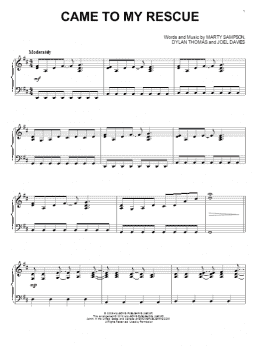 page one of Came To My Rescue (Piano Solo)