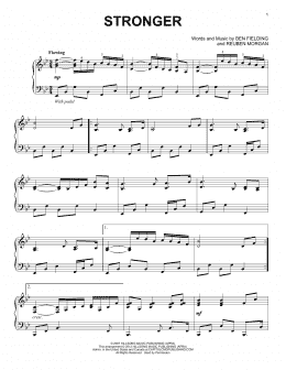 page one of Stronger (Piano Solo)