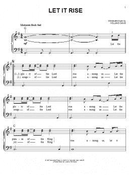 page one of Let It Rise (Easy Piano)