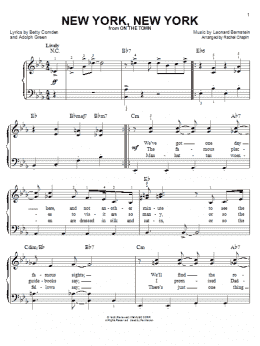 page one of New York, New York (from On The Town) (Easy Piano)