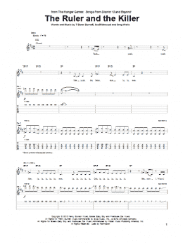 page one of The Ruler And The Killer (Guitar Tab)