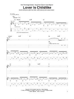 page one of Lover Is Childlike (Guitar Tab)