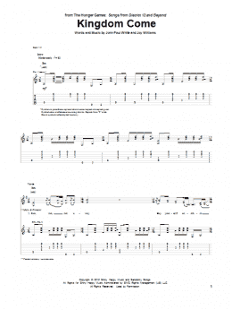page one of Kingdom Come (Guitar Tab)