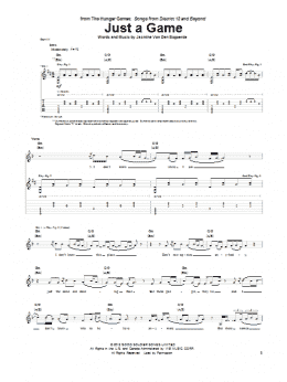 page one of Just A Game (Guitar Tab)