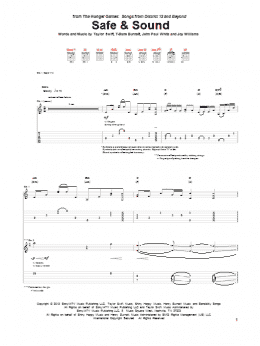 page one of Safe & Sound (feat. The Civil Wars) (from The Hunger Games) (Guitar Tab)