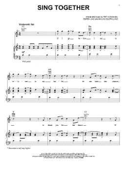 page one of Sing Together (Piano, Vocal & Guitar Chords (Right-Hand Melody))