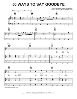 page one of 50 Ways To Say Goodbye (Piano, Vocal & Guitar Chords (Right-Hand Melody))
