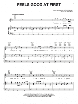 page one of Feels Good At First (Piano, Vocal & Guitar Chords (Right-Hand Melody))