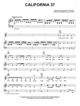 page one of California 37 (Piano, Vocal & Guitar Chords (Right-Hand Melody))