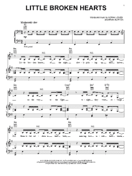 page one of Little Broken Hearts (Piano, Vocal & Guitar Chords (Right-Hand Melody))